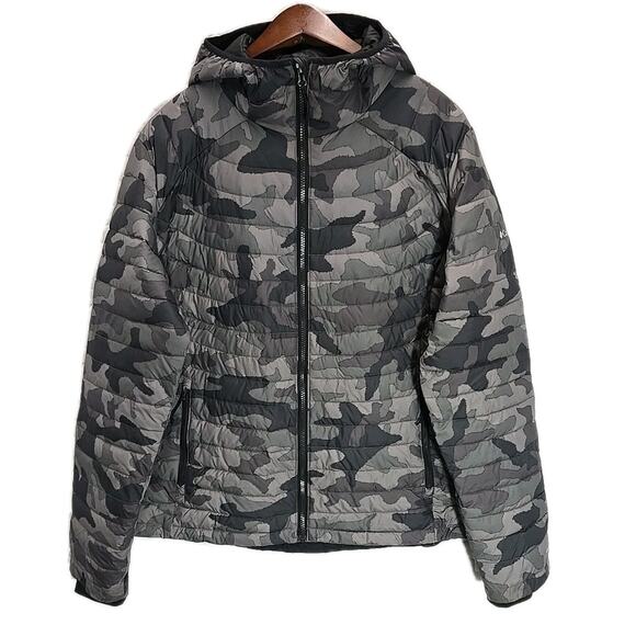Columbia Womens Camo Powder Lite Hooded Jacket Sz 2XL Omni-heat Quilted Puffer - Picture 1 of 10